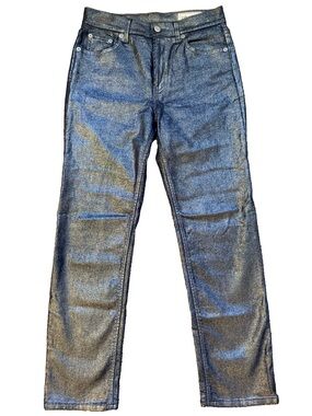 GAP Women’s 90’s Straight Metallic Coated Jeans Size 27/4P NWOT